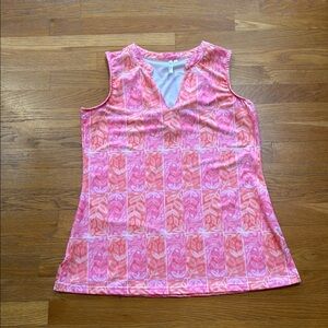 Pink and Orange Sleeveless tunic